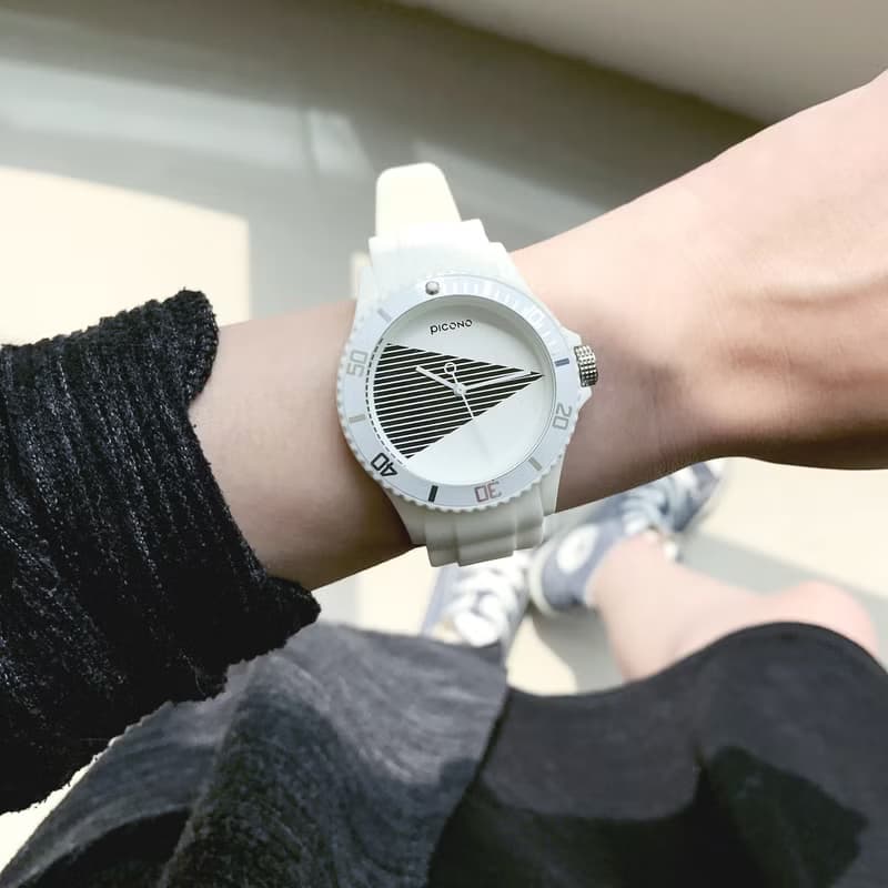 【PICONO】黑與白的對話運動手錶-白 / BA-BW-02