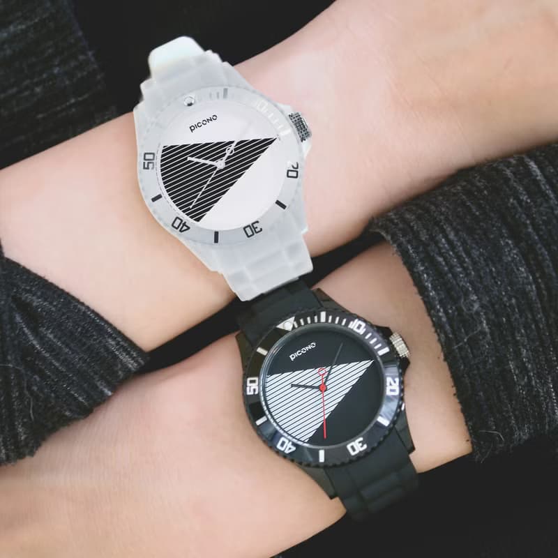【PICONO】黑與白的對話運動手錶-白 / BA-BW-02