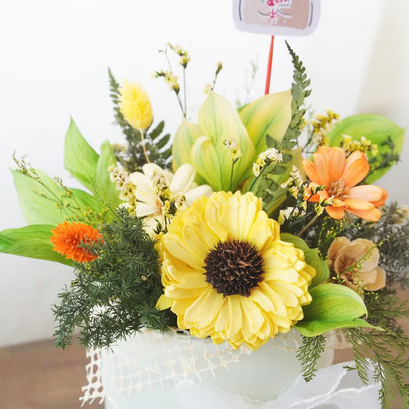【母親節花禮】索拉花向日葵抱抱桶花盒