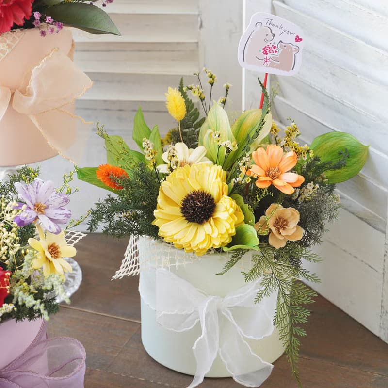 【母親節花禮】索拉花向日葵抱抱桶花盒