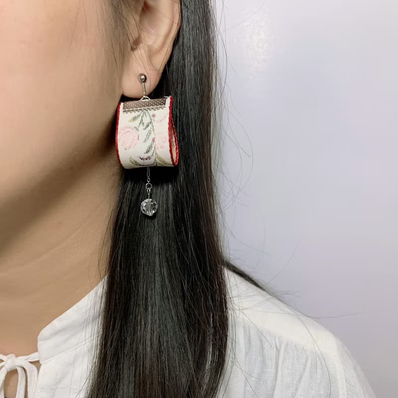 優雅的貴婦 | 緞帶耳環 耳夾