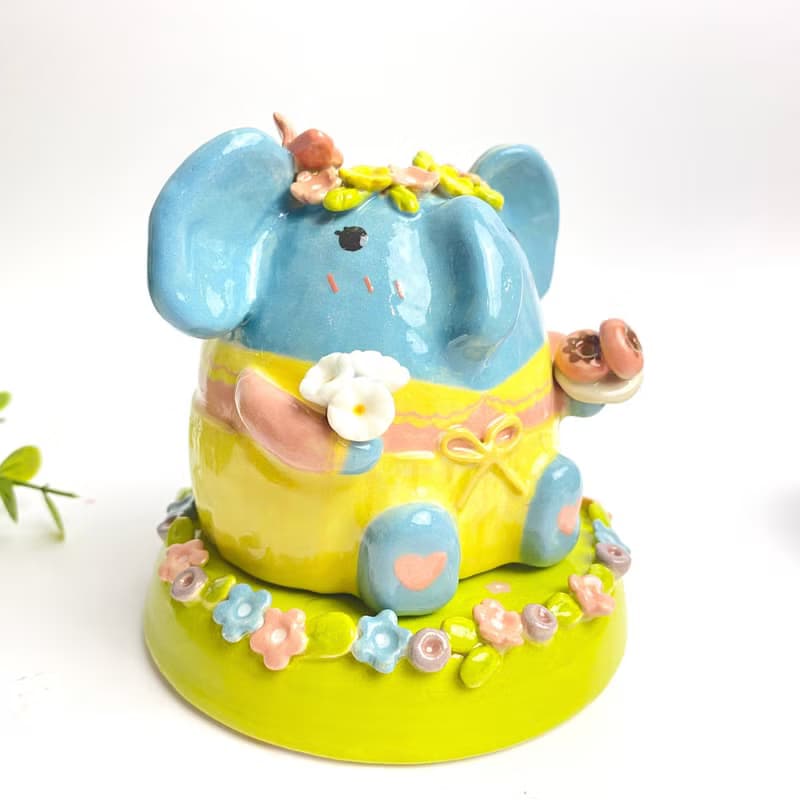 Handmade ceramic cute Ganesha special gift