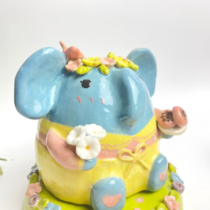 Handmade ceramic cute Ganesha special gift