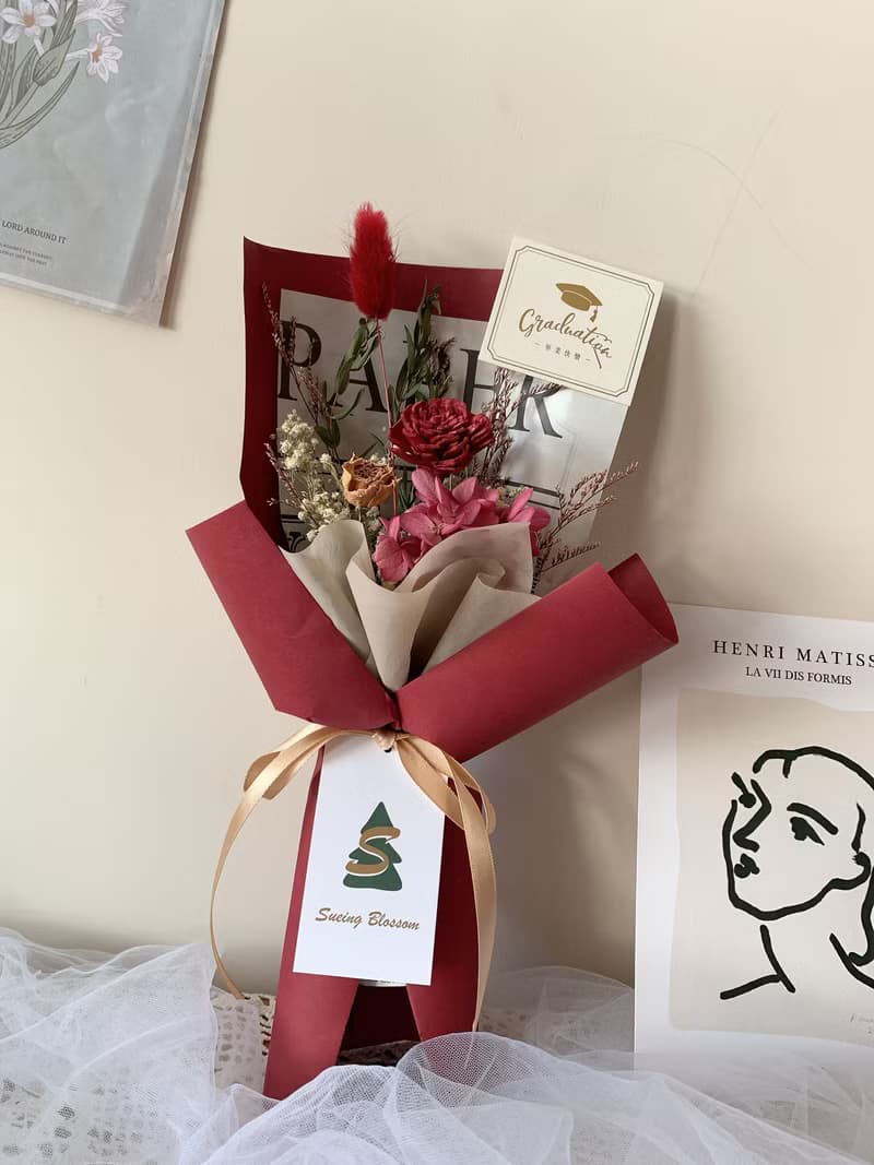 sueing_blossom  無印風畢業乾燥花束