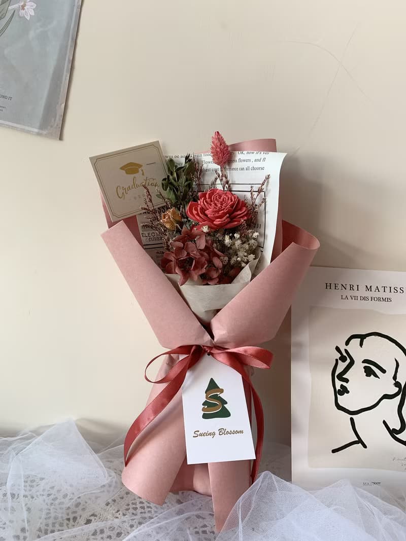 sueing_blossom  無印風畢業乾燥花束