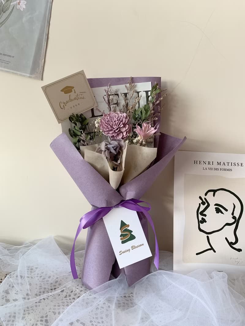 sueing_blossom  無印風畢業乾燥花束