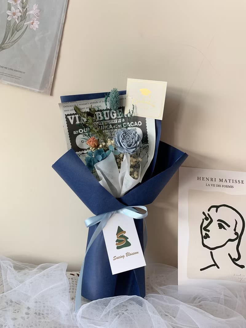 sueing_blossom  無印風畢業乾燥花束