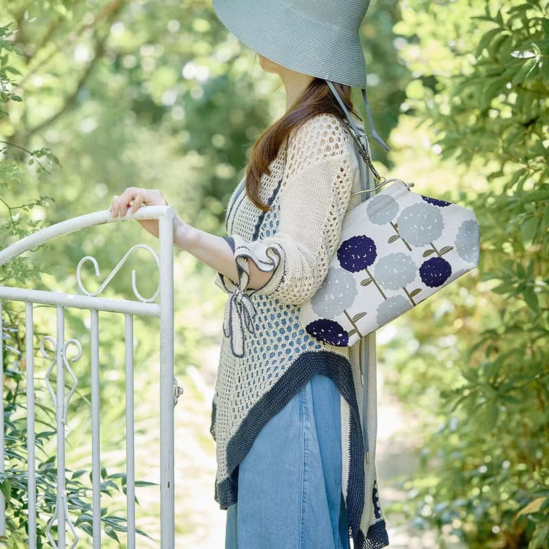 横長ベンリーがま口バッグ こでまり 【 日本製 】ハンドバッグ Frame Bag