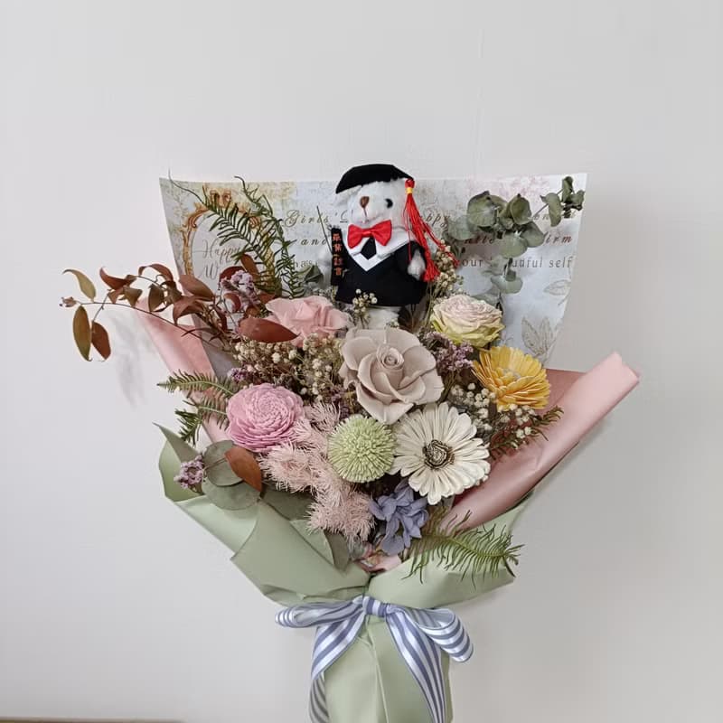 畢業謝師禮物向日葵玫瑰花束生日情人|開店開幕展覽|台北自取配送