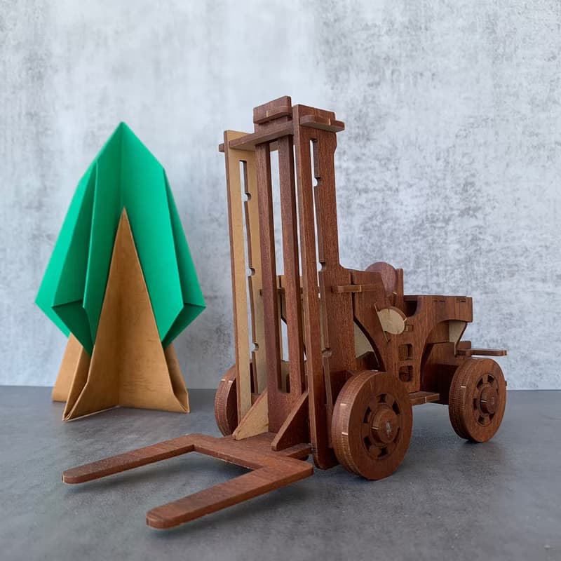 【手作DIY】中小朋友玩具(堆高機) 手作DIY 組裝 玩具