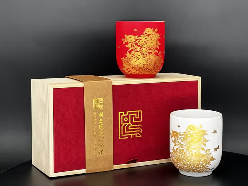 【ViREO】常玉燦若繁華 華貴雙杯組 晶霜白 烈艷紅 | 歷史博物館