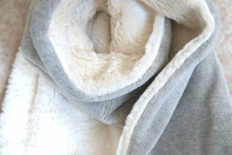 リバーシブル　Organic Cotton Furマフラー【ヤク混ファー×スーピマコットンファー】