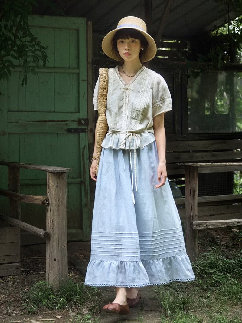 法國蕾絲古董小衫洋裝|襯衫|連衣裙|夏款|Sora-1842