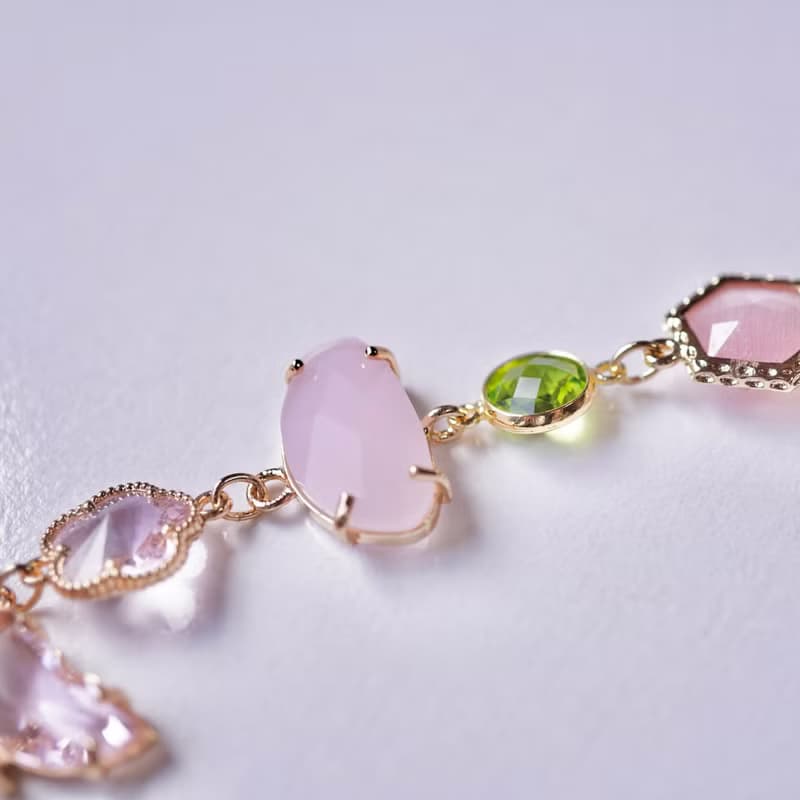 桜の宝石ネックレス