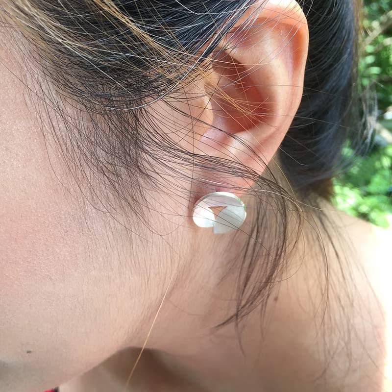 含苞~手工純銀花形耳飾,耳環,耳針設計/手作的詩珍愛系列