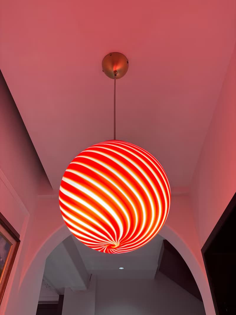 Hand Blown Glass Globe Pendant Lights D25cm(9.8inch), Glass Globe Ceiling Light