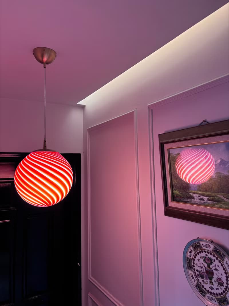 Hand Blown Glass Globe Pendant Lights D25cm(9.8inch), Glass Globe Ceiling Light
