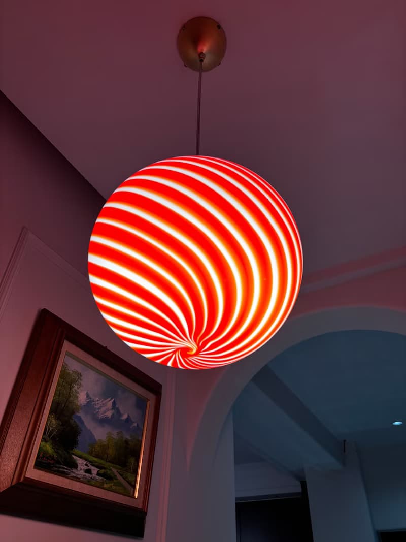 Hand Blown Glass Globe Pendant Lights D25cm(9.8inch), Glass Globe Ceiling Light