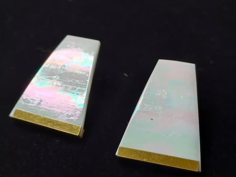 vintage  針式耳環 牛奶玻璃