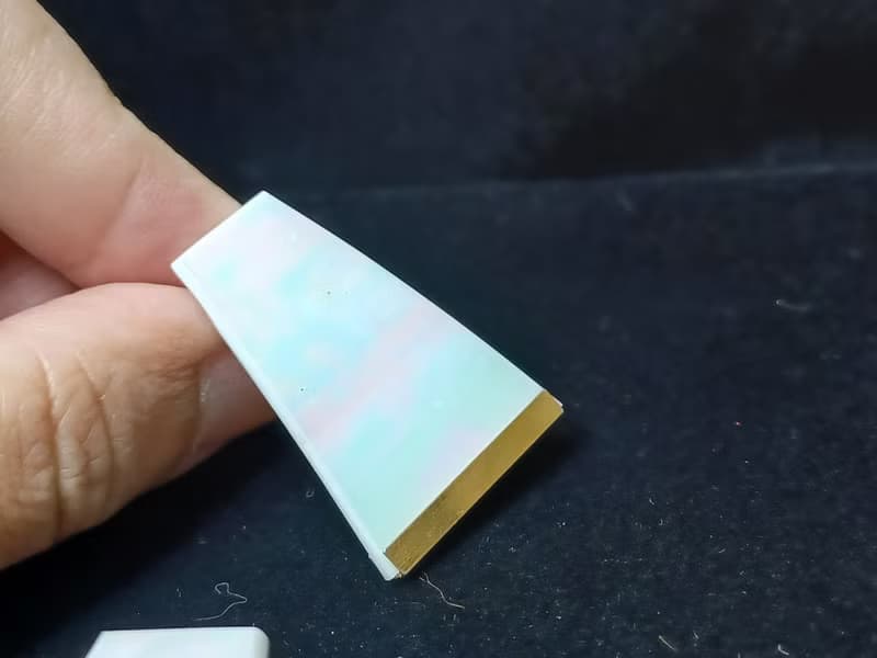 vintage  針式耳環 牛奶玻璃