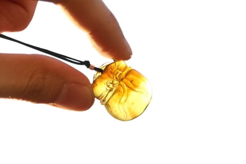 【琥珀系列】財圓不斷 緬甸金棕珀雕件 墜飾 (請閱讀置頂描述)