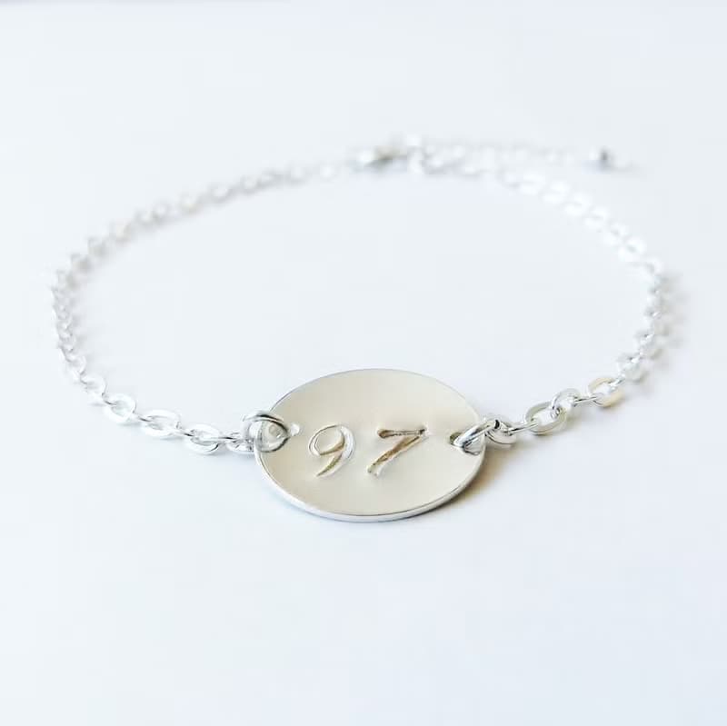 数字(ナンバー)2ケタチェーンブレスレット