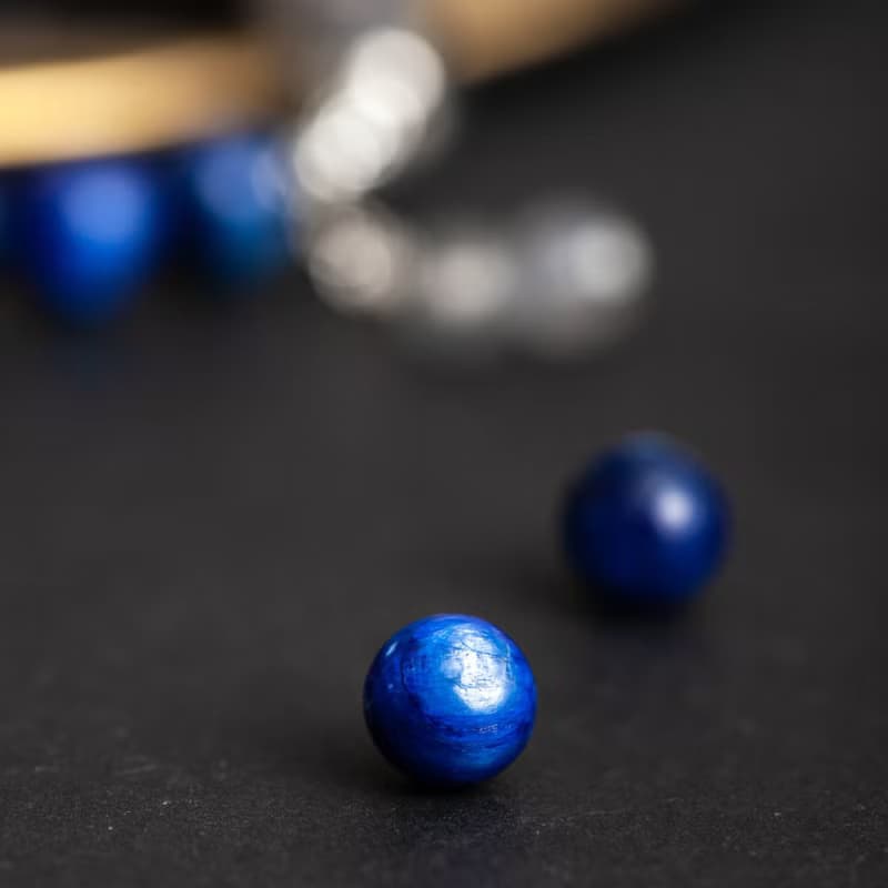 藍晶石拉長石925純銀手鍊