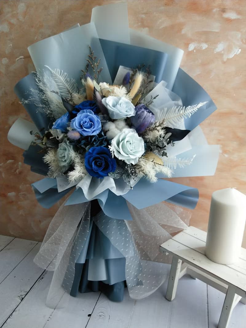 巨型永生花束 韓式花束 情人節禮物 生日求婚 畢業 老師禮物