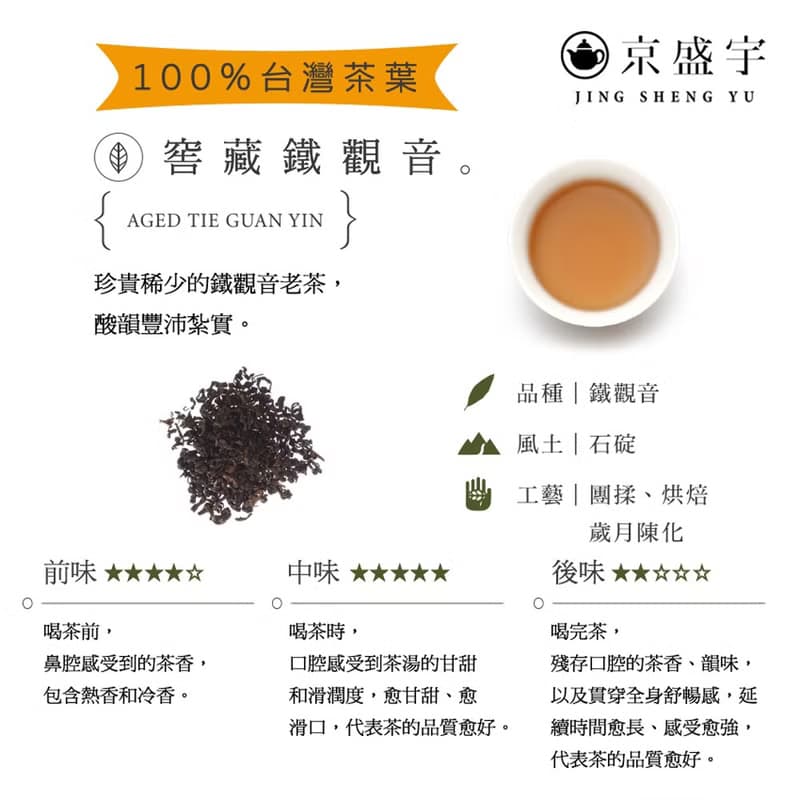 京盛宇【茶葉】窖藏鐵觀音150g-品味罐(正欉鐵觀音)