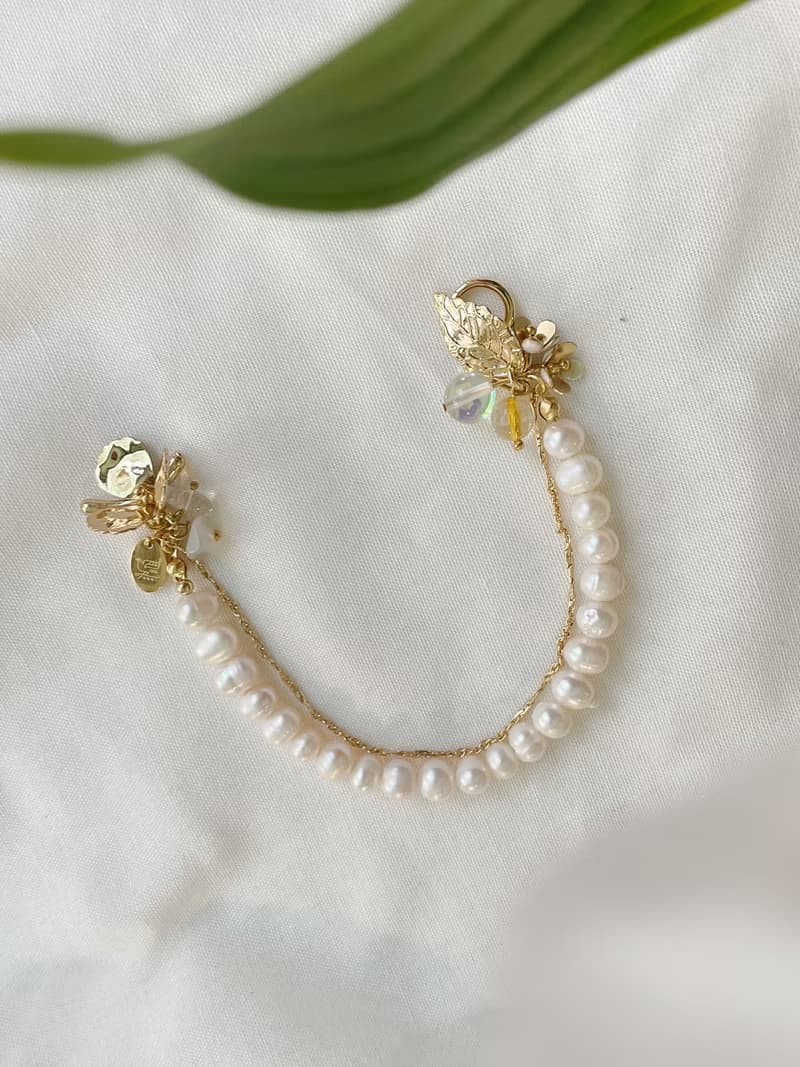 露珠之歌  天然淡水珍珠 花朵  2way 手鏈項鏈  情人節禮物