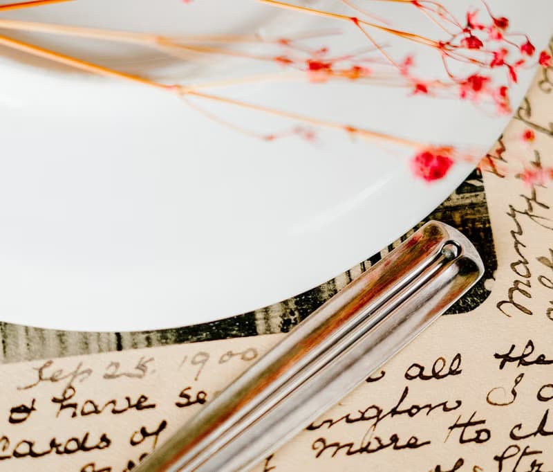 極簡裝飾造型雙齒水果銀叉 - 西洋古董