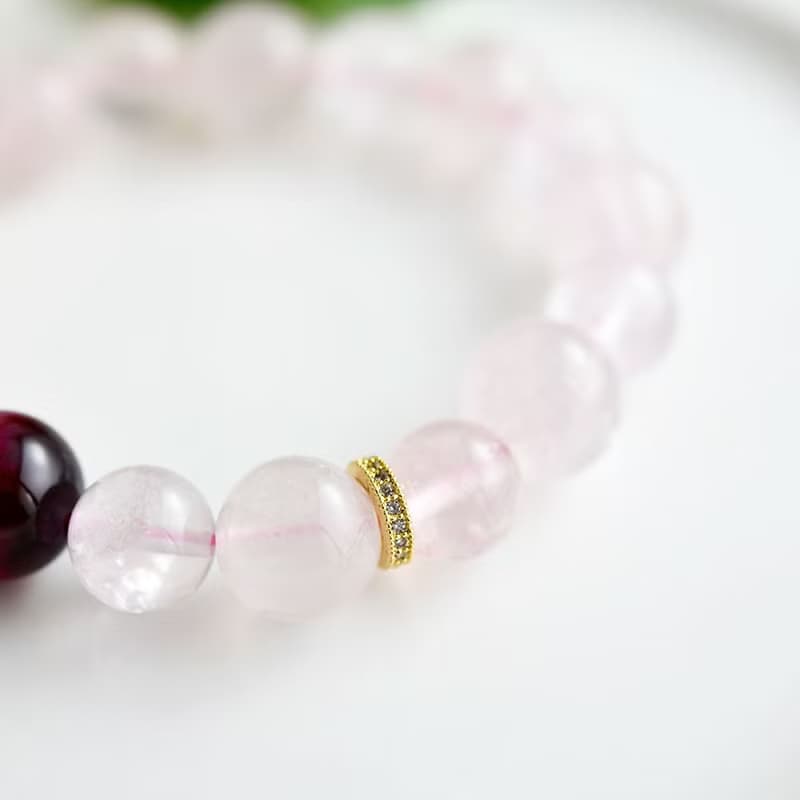 数量限定販売 レッドタイガーアイとローズクォーツのブレスレット