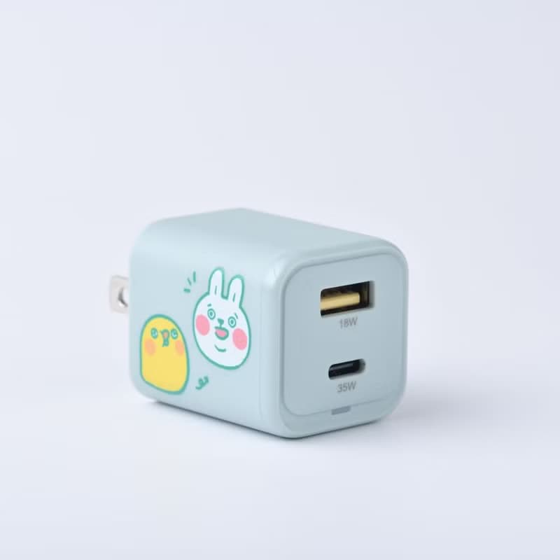 HaoO 懶散兔啾先生聯名 35W 氮化鎵PD+QC充電器 | 2孔快充