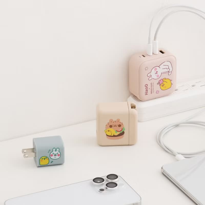 HaoO 懶散兔啾先生聯名 35W 氮化鎵PD+QC充電器 | 2孔快充