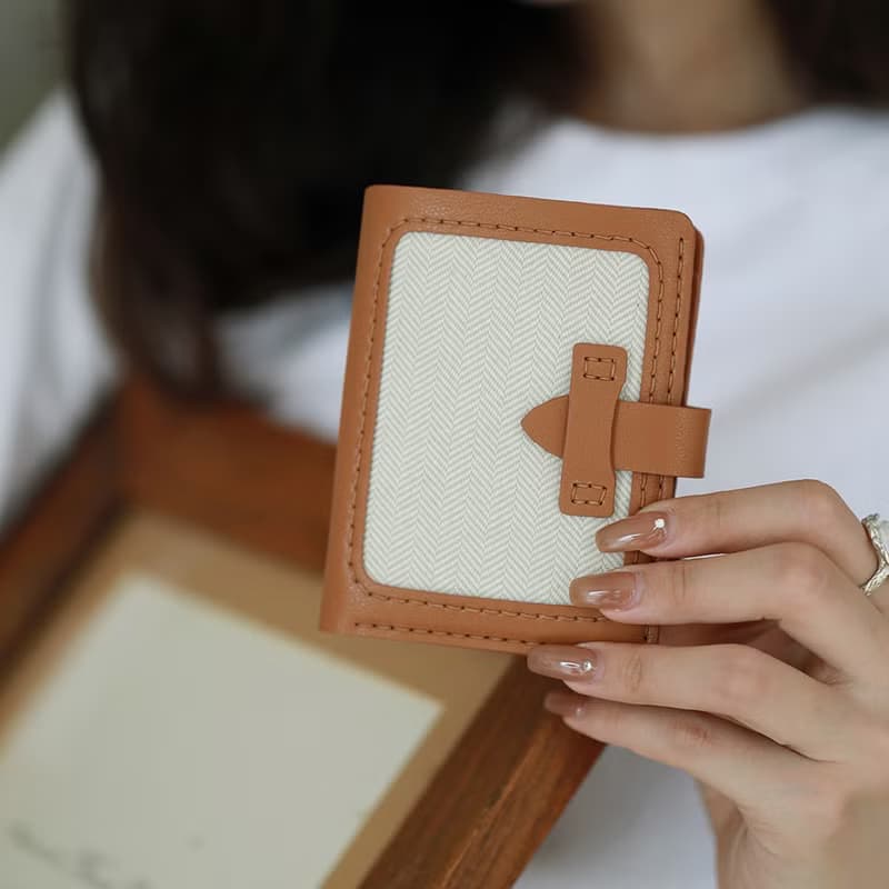 真皮短夾 牛皮錢包 女卡包卡夾 零錢包皮夾 禮物【免費刻英文名】
