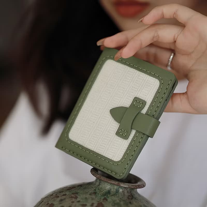 真皮短夾 牛皮錢包 女卡包卡夾 零錢包皮夾 禮物【免費刻英文名】