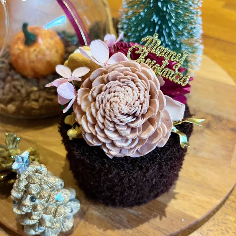 || X'mas || VERNITA-co 擴香蛋糕花 ,字卡可替換英文生日快樂