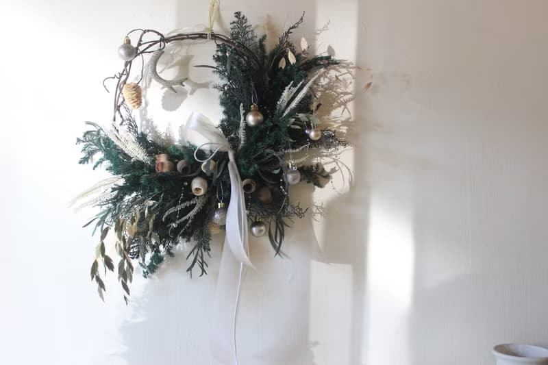 永生造型聖誕花圈 Special Christmas Wreath 銀白聖誕花圈