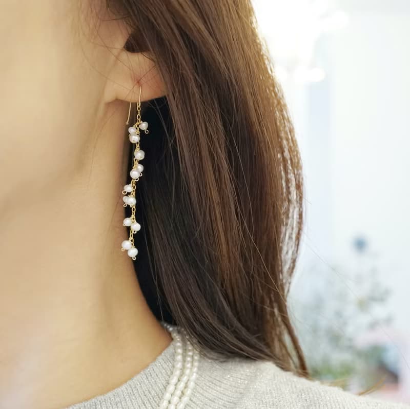 14kgf  Freshwater Pearl Random Earrings