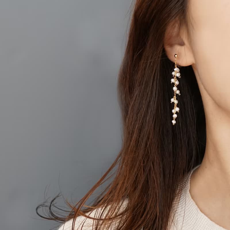 14kgf  Freshwater Pearl Random Earrings