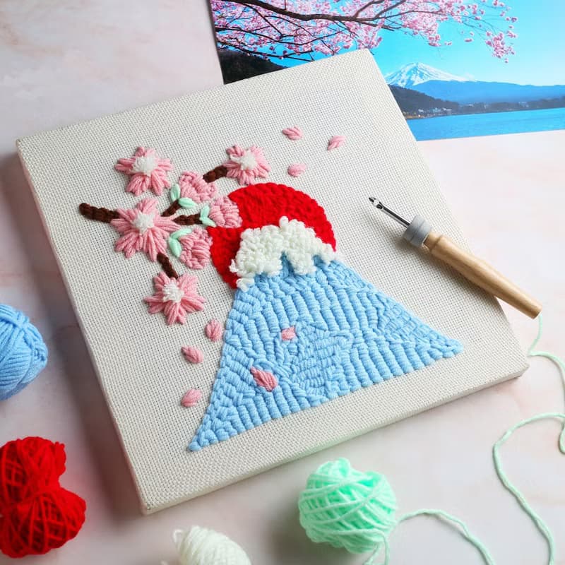 【DIY】俄羅斯刺繡. 富士山旅遊 材料包+新手教學影片