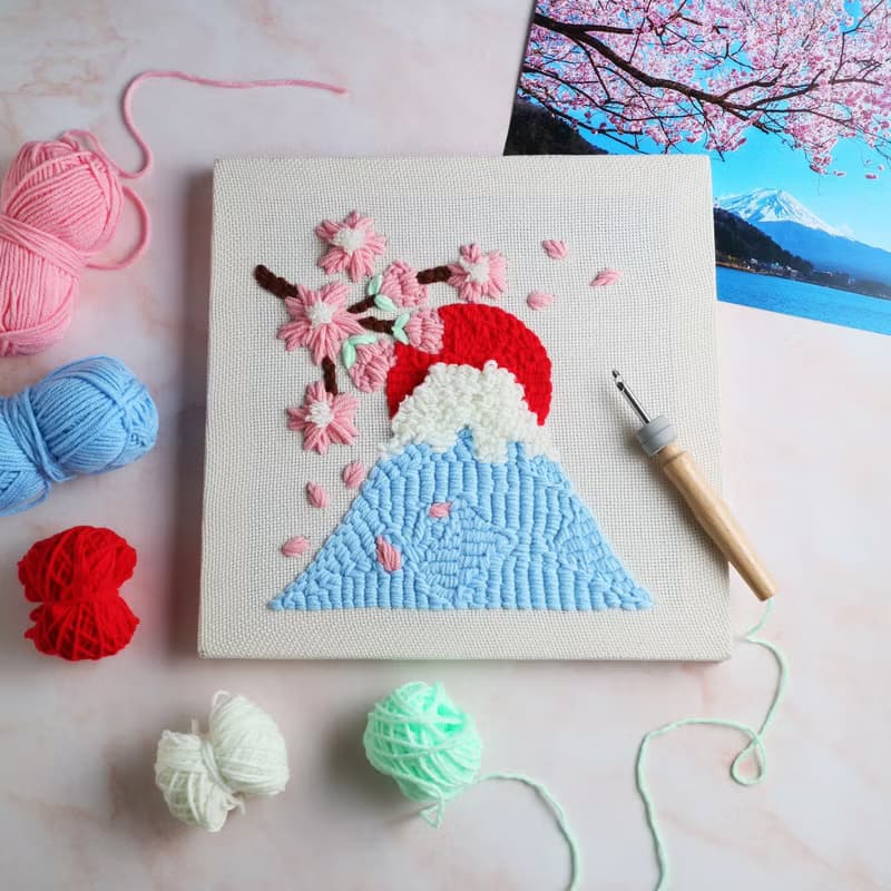 【DIY】俄羅斯刺繡. 富士山旅遊 材料包+新手教學影片