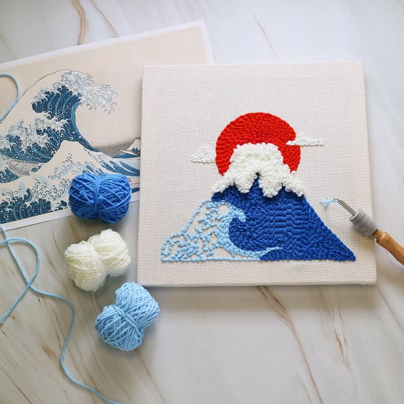 【DIY】俄羅斯刺繡. 富士山旅遊 材料包+新手教學影片