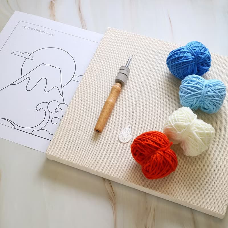 【DIY】俄羅斯刺繡. 富士山旅遊 材料包+新手教學影片
