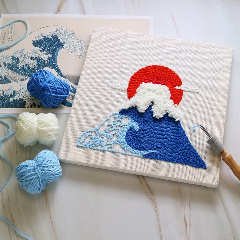 【DIY】俄羅斯刺繡. 富士山旅遊 材料包+新手教學影片
