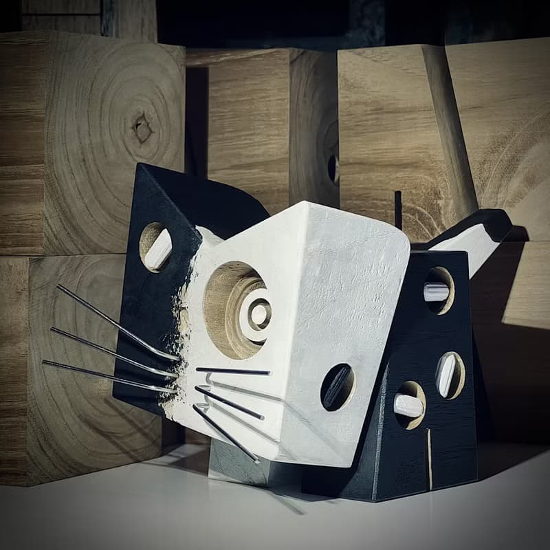 'Bobby', One eye cat figure-toy for decoration or collection / Special version