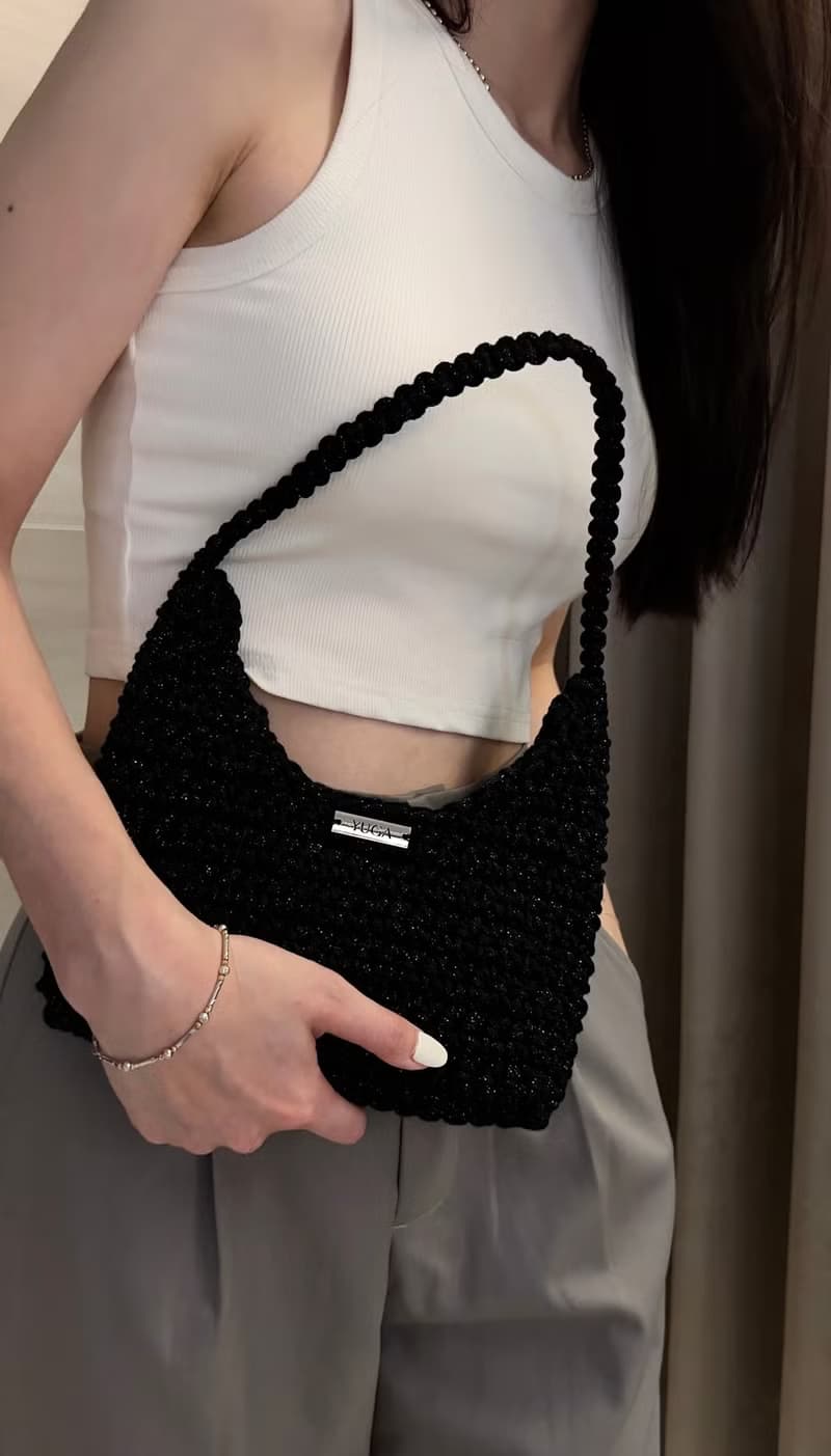 手工編織鉤針腋下包 肩背包 送禮