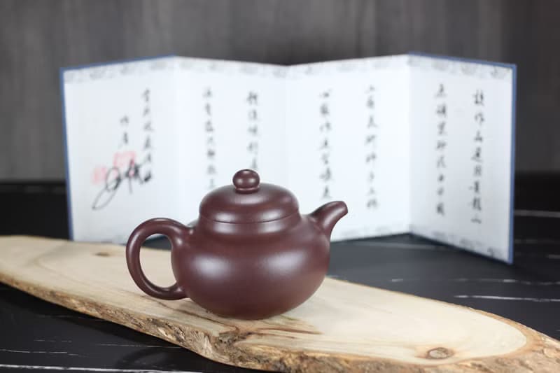 【送禮好物】柿圓 紫泥 宜興紫砂 吳倩助工製 180ml