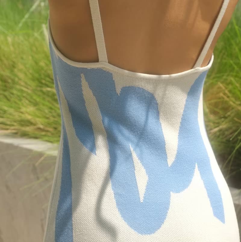 summer locker summer knit dress cloud 9