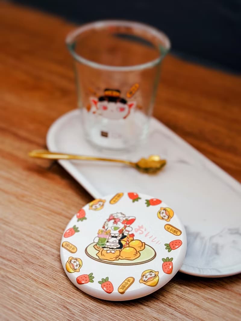 硅藻土招財貓杯墊